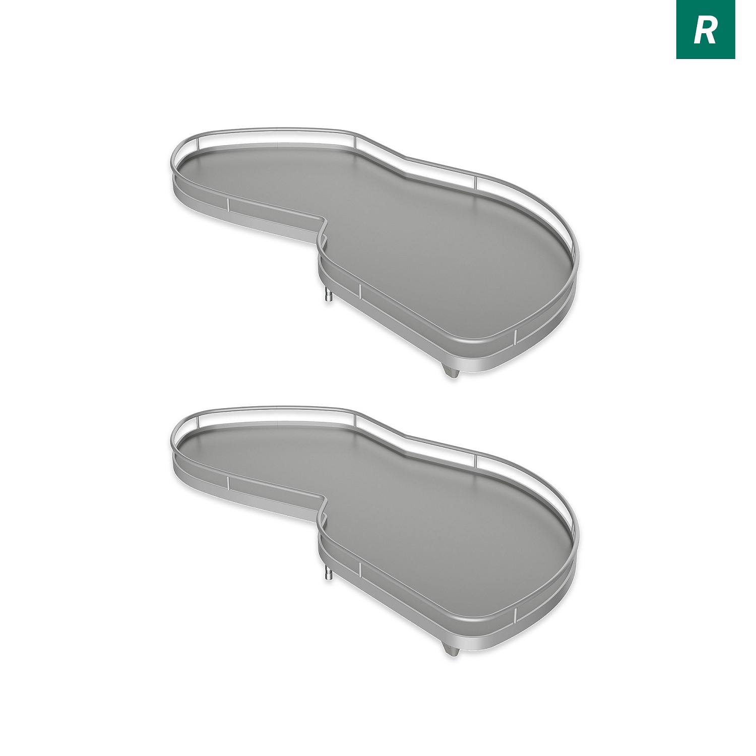 Комплект полок правый Леманс 400 мм Арена КЛАССИК (2 полки + рычаги) ТИТАН