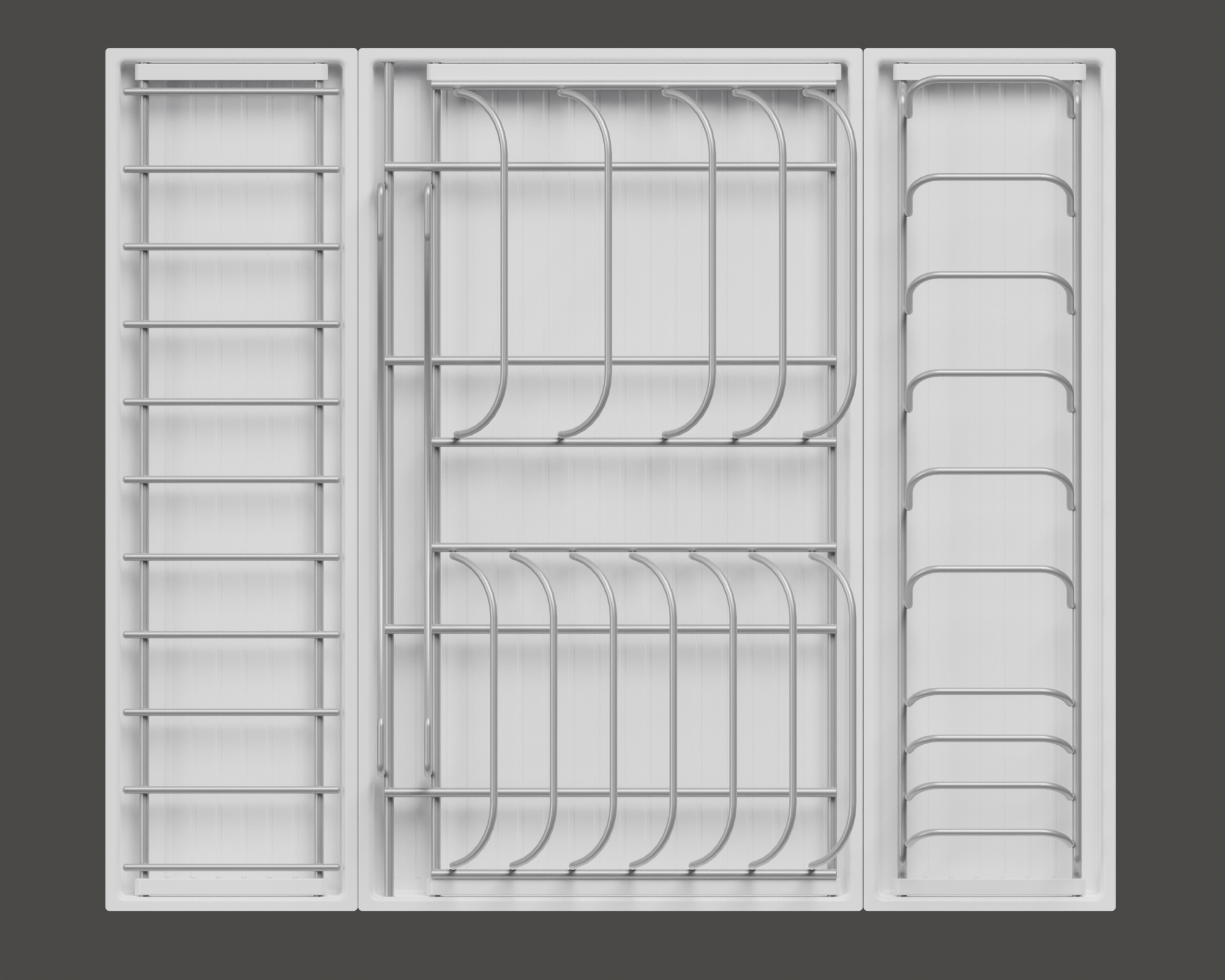 Сушка выдвижная Ф125 Дайнинг Агент 600 мм крепление к фасаду цвет ТИТАН цвет дна Белый Kessebohmer | официальный магазин