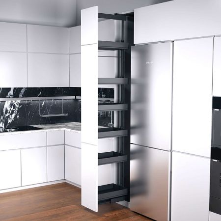 КОМПЛЕКТ ПВ, Диспенса 90° 300 мм, H 1900-2300, Арена ПЬЮР, 6 полок, цвет АНТРАЦИТ Kessebohmer | официальный магазин